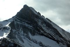 11B The Three Sisters - Faith Peak Close Up From Helicopter Above Canmore In Winter